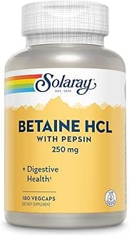 HCL with Pepsin, 250 mg, 180 Veg Capsules