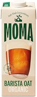 MOMA Organic Barista Oat Drink - 1 x 1L - 100% Plant Based Milk Alternative - Made from British Organic Oats - Vegan - Gluten Free - Fully Foamable - No Added Sugar - GMO Free - Made in the UK