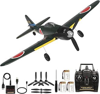 ANTSIR A6M Zero WW2 RC Airplane for Adults - 4CH Remote Control Warbird Fighter with 6-Axis Gyro, Aerobatic Park Flyer, Ready to Fly Gift for Teens 14+