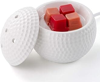 STAR MOON Ceramic Electric Wax Melt Warmer, Candle Melter Burner for Scented Wax, Scentsy Wax Cubes, No Flame No Smoke No Soot-Golf