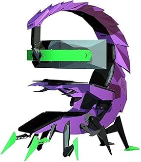 Gaming Ergonomic Computer Cockpit Chair with Led Lights, Multi -Screen Encoding Cabin Workstation Office Cockpit Gaming Station Video Gaming Chair Computer Table (C)