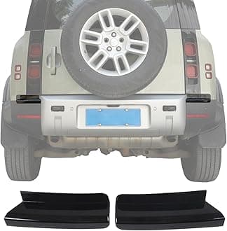 Car Taillight Bumper Both Sides Tail Lights The Underside Decorative Cover Compatible with Land Rover Defender 90 110 130 2020-2024 Rear Bumper Side Panel Trim Cover (Gloss Black)