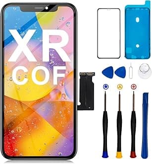SIMDOG for iPhone XR Screen Replacement Kit COF Full HD LCD Display 6.1 inch (Model A1984, A2105, A2106, A2108) 3D Touch Display Digitizer Frame with Repair Tool