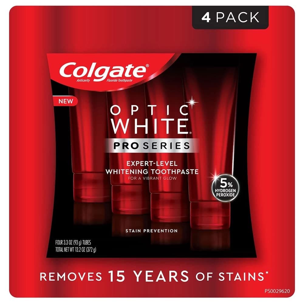 Optic White Toothpaste Pro Series Stain Shield 3.3 Ounce (Pack of 4)