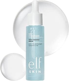 e.l.f. SKIN Holy Hydration! Triple Bounce Serum, 1.7% Hyaluronic Acid Serum For Plump, Bouncy Skin, Moisturizing & Hydrating, Vegan & Cruelty-Free