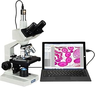 OMAX - 40X-2500X LED Digital Trinocular Lab Compound Microscope with 5MP Camera and Mechanical Stage - M83EZ-C50S
