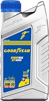 GOODYEAR 1.0 Ltrs 10W30 Sprintmax XT10000 4T Semi-Synthetic Engine Oil | High Performance Engine Oil For Bikes & Motorcylce with Enhanced Engine Protection