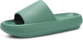 welltree Slides for Women Men Pillow Slippers Non-Slip Bathroom Shower Sandals Soft Thick Sole Indoor and Outdoor Slides