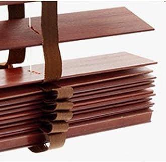 Sonakia Blackout Venetian Blinds, Real Wood Blinds for Windows, Indoor and Outdoor Horizontal Blinds, 60/70/80/90/100/110cm Wood Venetian Shades,WxH-150x280cm/59 * 110in