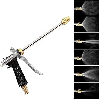 Water Spray Gun, Car and Bike Wash High-Pressure Water Spray Gun With Adjustable Water Pressure for 1/2" Hose Pipe, Water Jet Spray Gun For Cleaning, Garden, Car & Bike Washing, Pet bathing, Window