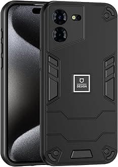 Compatible with Tecno Pova 5 Pro Case,Compatible with Tecno Pova 5 Pro 5G LH8n Hard PC+TPU 2 in 1 Shockproof Camera Protection Case Cover Black