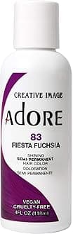 ADORE COSMETICS Semi-Permanent Haircolor #083 Fiesta Fuchsia 4 Ounce (118ml) (6 Pack)