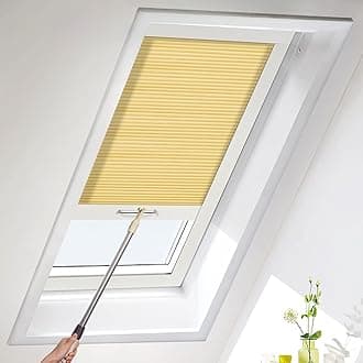 MiLin Skylight Shades, Skylight Blinds, Cordless Cellular Shades, Window Blinds Suitable for Roof Inclined Plane Room Windows - Custom Cut to Size, Light Filtering Loquat