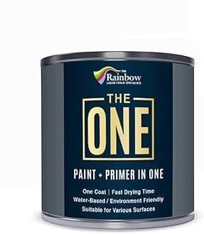 THE ONE All-In-One Paint & Primer - White Matt, 2.5 L | Multi-Surface 1 Coat Formula | Easy Indoor & Outdoor Decorating for Home & Garden Walls, Floors & Furniture | Durable, Water-Based & Low VOC