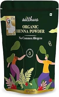 Organic Henna Powder (Mehndi Powder)| 227gm |100% Pure & Natural Lawsonia Inermis | Henna for Cools Scalp, Nourishes & Deep Conditions, Rich, Brown Hair Colour & Covering Greys