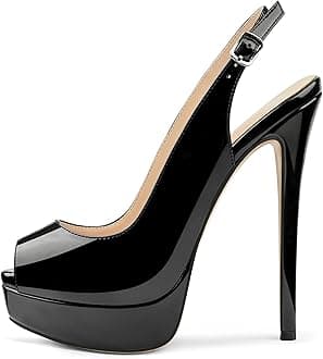 Women's Platform Stiletto Heels Shoes Peep Toe Pumps 6 inch Heels for Dress Wedding Party
