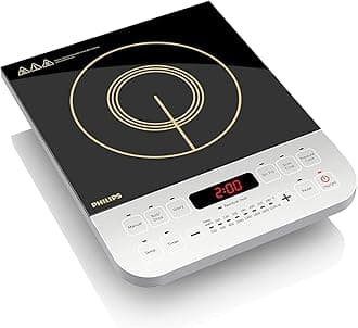 Philips Viva Collection HD4928/01 2100-Watt Induction Cooktop (Black)