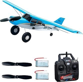 QIDI-560 M7 Off-Road Aircraft 3D RC Plane One-Key Hanging Stunt Fixed Wing with Wind Resistant Flight Control for Beginner and Experienced Ready to Fly(Blue)