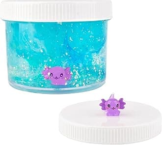 Axolotl Clear Slime, Non Sticky,Stress Relief,Scented and Stretchy Clay Sludge Toy,Birthday Gifts for Kids 4-12,DIY Slime Party Favor,Artwork Toys.(7oz 200ML)