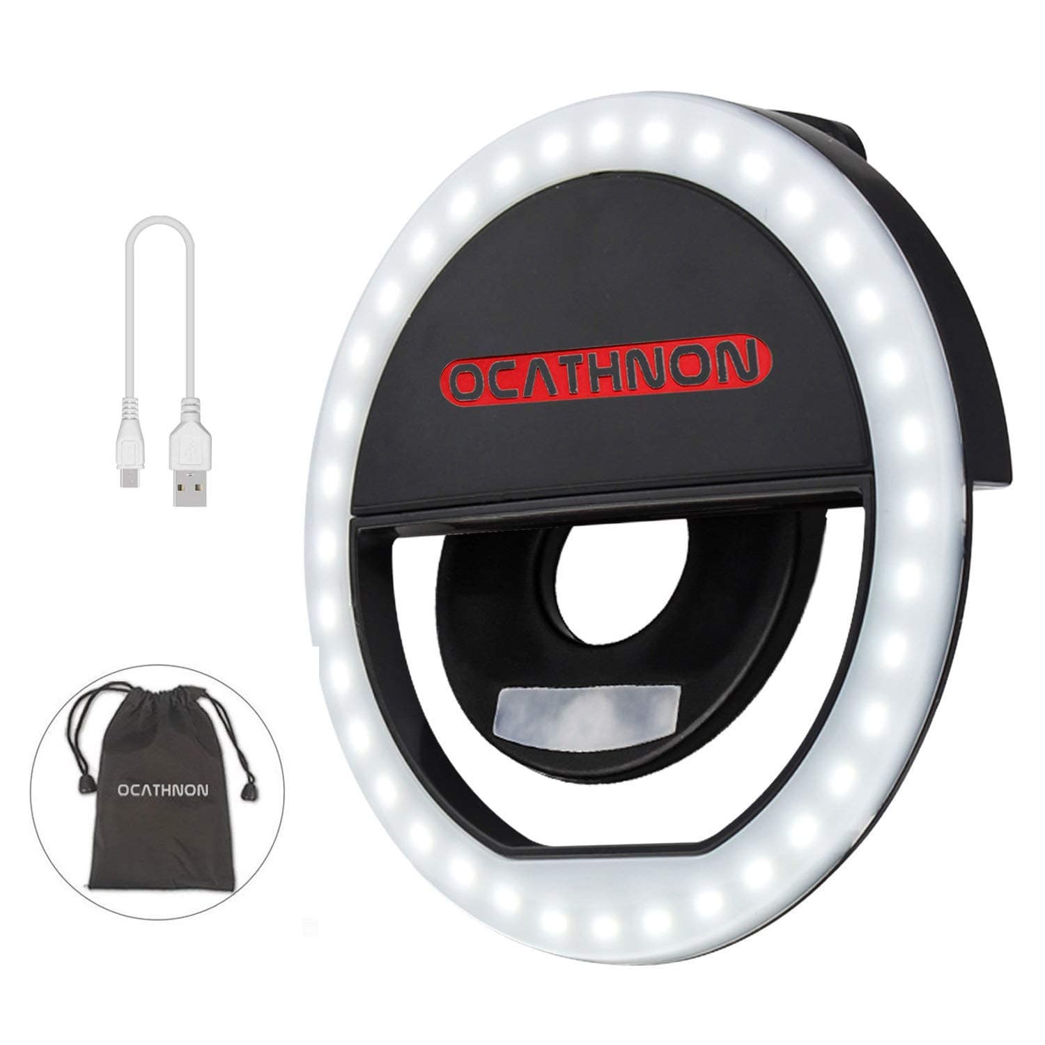Selfie Light Ring Lights LED Circle Light Cell Phone Laptop Camera Photography Video Lighting Clip On Rechargeable