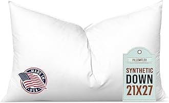 Synthetic Down Pillow Insert - 21x27 Down Alternative Pillow, Ultra Soft Oversized Standard Bed Sleeping Pillow, Large Rectangle Sham - 1 Decorative Pillow Form