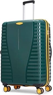 Aristocrat Airpro Plus 8 Wheel Spinners Trolley Bags, Green, Check-in | 76 cm | Large, Spinner