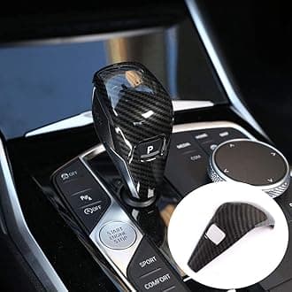 Car Carbon Fiber Gear Shift Knob Head Cover Trim for BMW G20 3 Series 330i M340i G29 Z4 2019 2020 2021 2022 2023 2024 / G22 4 Series Coupe M440i 2021 Interior Accessories