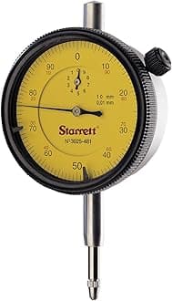 Starrett 3025-481 Dial Indicator Range: 10mm, Dial Reading: 0-100