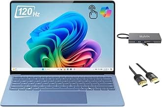 MicrosoftSurface Laptop 7 Copilot+ PC, 13.8" HDR Touchscreen, 12-Core Qualcomm Snapdragon X Elite, Qualcomm Adreno GPU, 16GB RAM, 512GB SSD, WiFi 7, Backlit, 11-in-1 Hub, HDMI Cable, Win 11, Sapphire