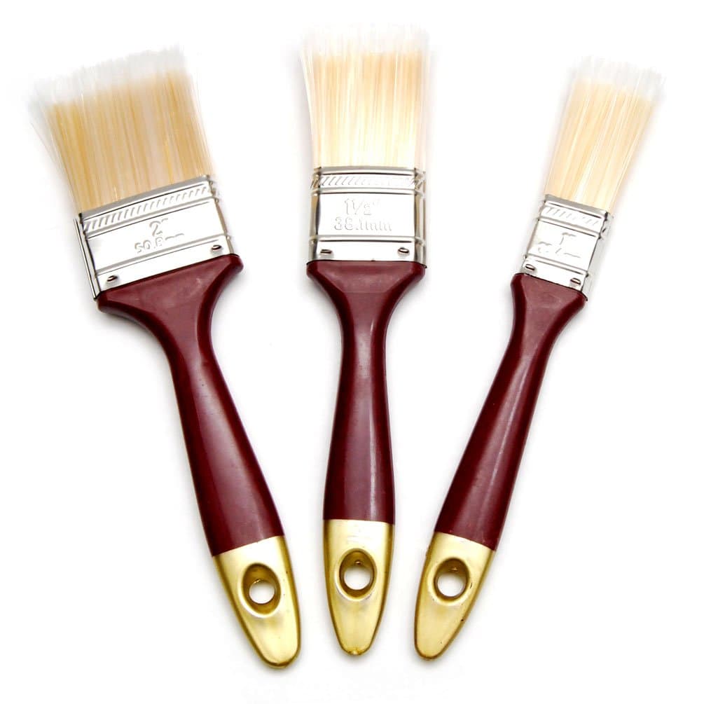 2 inch, 1.5 inch, 1 inch Paint Brushes Designed Latex or Oil Based Paints for Indoor or Outdoor with Comport Handle (3 Pack)