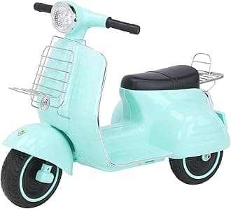 Mestari Kids Ride on Motorcycle 3 Wheels Stable Bike Electric Tricycle Slow Start Forward/Reverse LED MP3 Horn Music Foot Drive Aged 3+ Avocado
