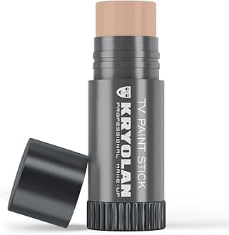 Kryolan TV Paint Stick - Alabaster Matte Makeup Stick - Foundation Makeup - Makeup for TV, Theater, Stage, Acting, Face & Body, Full Coverage Cream Concealer Foundation - Made in USA (25 g)