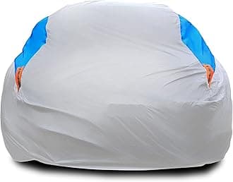 MORNYRAY Waterproof Car Cover All Weather Snowproof UV Protection Windproof Outdoor Full car Cover, Universal Fit for Sedan (Silvery, Fit Hatchback Length(Up to 173 inch)