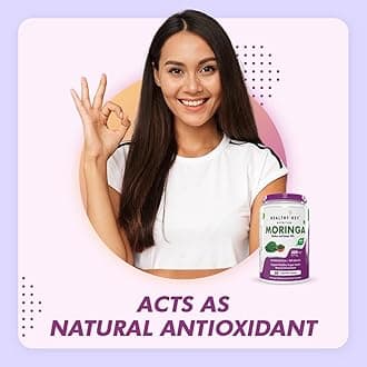 HealthyHey Nutrition Moringa Extract 10:1-300mg - 60 Veg Capsules - Oleifera Leaf - Miracle Tree