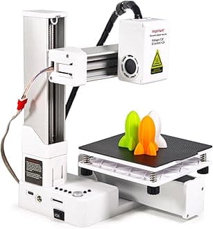 Small 3D Printer for Beginner, Frequency Division Multiplexing 3D Printer, High Accuracy Rapid Heating And Printing Compact 3D Printing Machine for Education (UK Plug)