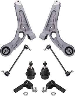 TRQ Front Steering & Suspension Kit Ball Joint Control Arm Sway Bar Stabilizer Link Tie Rod Compatible with 2014-2018 Jeep Cherokee