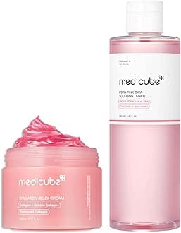 Pink Glow Home Care Duo: PDRN Pink Peptide Toner and Collagen Jelly Cream (110ml)