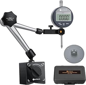 Neoteck Digital Dial Indicator Gauge with Magnetic Base, 0-1 Inch/25.4 mm, Inch/mm Conversion