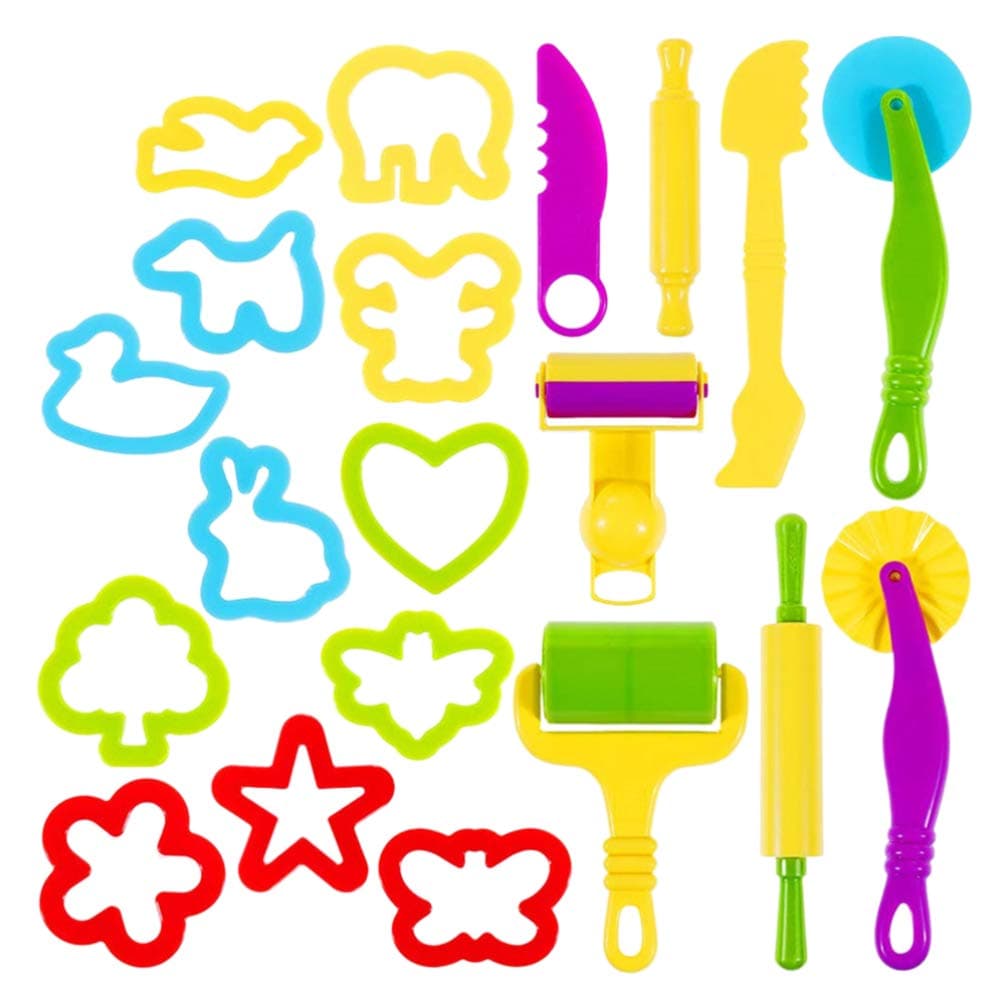 Toyvian 1 Set and Playing Tools Set with Models and Mold Kids Clay Tools