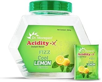 - DR. MOREPEN Acidity-X Fizz - Instant Relief From Acidity, Indigestion & Gas | Comes in Refreshing & Tangy Lemon Flavour | Pack of 50 Sachets