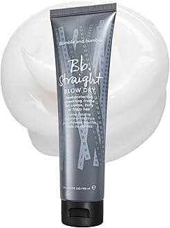Bumble and bumble. Straight Blow Dry Heat Protective Hair Styling Cream |Protects Against Frizz, Humidity, and Heat|Smooth Sleek Blowouts|For Medium to Thick Curly, Wavy, Straight Hair Types, 5 Fl Oz