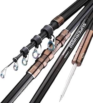 7Ft 9Ft 12Ft 13Ft 14Ft 15Ft Telescopic Fishing Rod Carbon Portable Spinning Fishing Pole for Boat Saltwater and Freshwater Surfcasting Baitcasting Rod Long Distance Throwing Fishing Rod