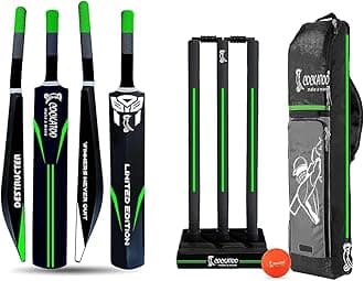 Cockatoo Destructor Complete Cricket Set, Cricket Kit Combo, l Cricket Bat (34'' x 4.5'') with 3 Stumps Wicket Set and 1 Tennis Ball,Size-8(12 Year & Above)