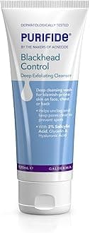 Purifide by Acnecide Blackhead Control Face Wash, Deep Exfoliating Cleanser for Acne Prone Skin 120ml, with 2% Salicylic Acid and Hyaluronic Acid