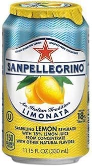 SanPellegrino 43347 Sparkling Fruit Beverages, Limonata (Lemon), 11.15 oz Can, 12/Carton