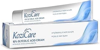- Kozicare Glycolic Acid Face Cream 6% | Anti Wrinkles & Anti-Ageing Brightening Cream | Reveal Radiant Skin | Glycolic Acid, Aloe Vera, & Vitamin E | Women's & Men's Face Cream - 15gm