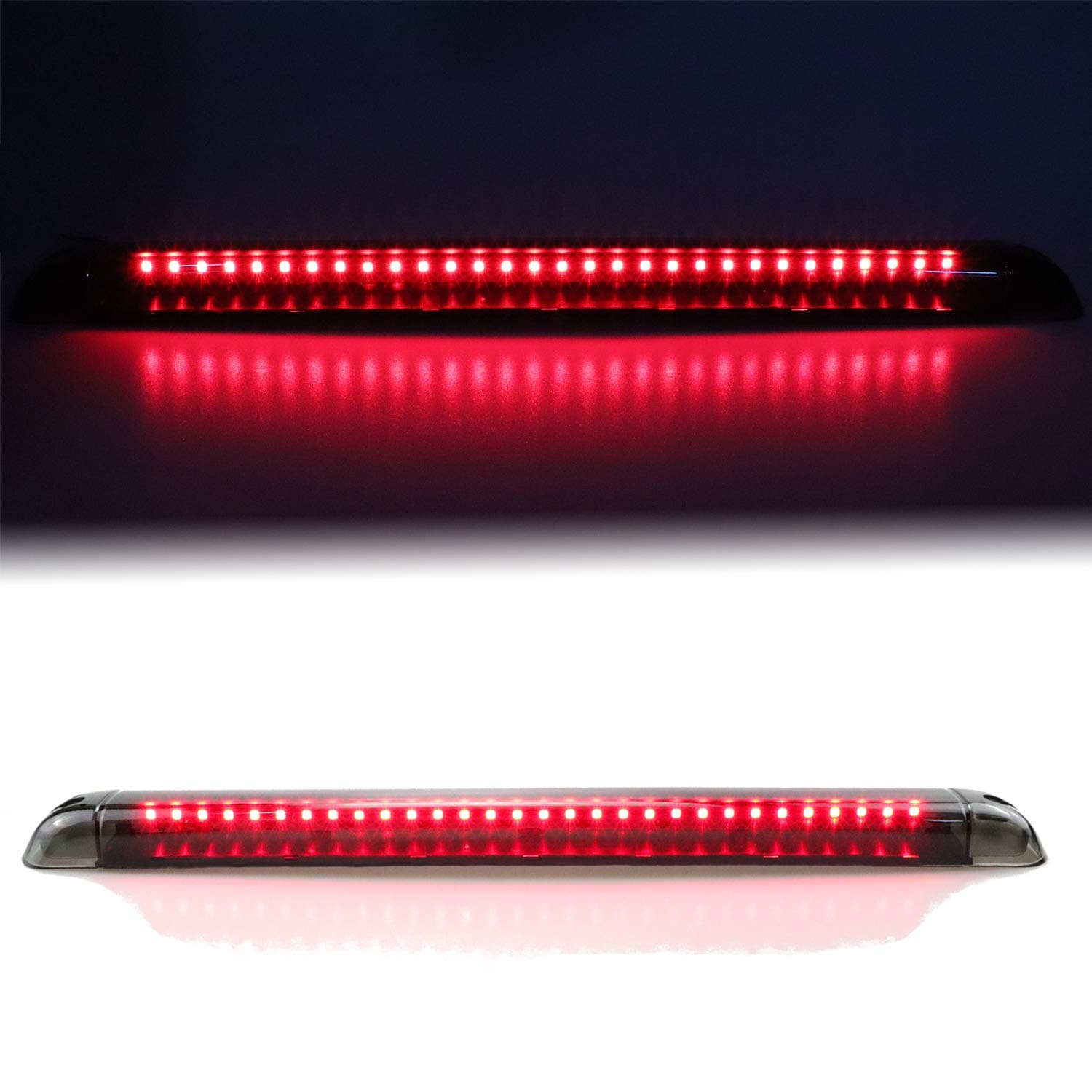 Tresound 3rd Third Brake Light for 1992-1999 Chevy C/K Suburban Yukon Tahoe, 1994-2001 Jimmy, 2003-2009 Hummer H2, 1994-2005 Blazer, 1996-2001 Bravada, LED High Mount Lamp Stop Light (Smoked)