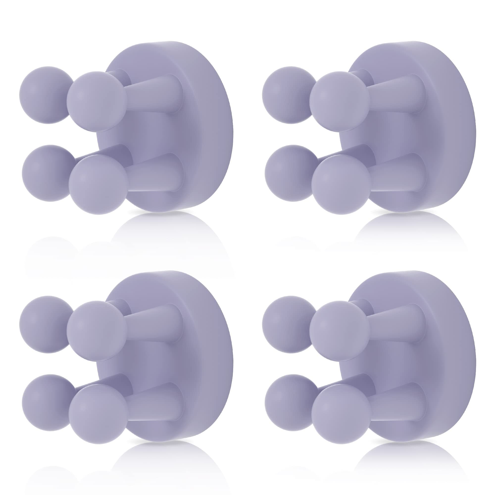 - 4 pcs Silicone Toothbrush Holder Multi-Function Hook Waterproof self Adhesive Single Toothbrush Hook Plug Holder for Wall for Hanging Bathroom Kitchen Living Room Office