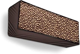 Split Ac Cover Indoor Unit For 2 Ton Capacity Ac, All Weather Polyester Cover / Attractive Digital Prints / Dustproof / Water Resistant Ac Cover (Brown Polka)