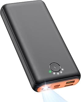 Portable Charger Power Bank 30000mAh - USB C/USB A Fast Charging 22.5W 3 Outputs & 2 Inputs External Battery Pack Charging Bank QC4.0 with Flashlight Phone Charger for iPhone Samsung Galaxy iPad etc